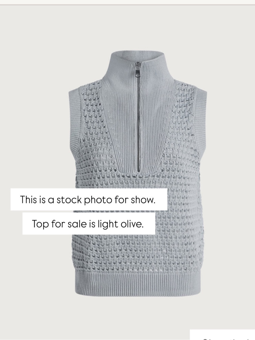 XXS Varley NWT Sage Green Textured Knit V-Neck Sweater tank vest